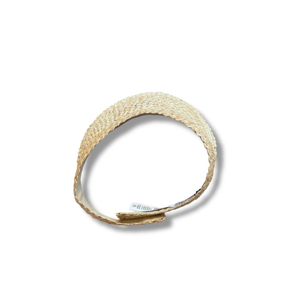 Beach Riot Straw Visor Hat Women's One Size Adjustable Coastal Resort New - Picture 8 of 9